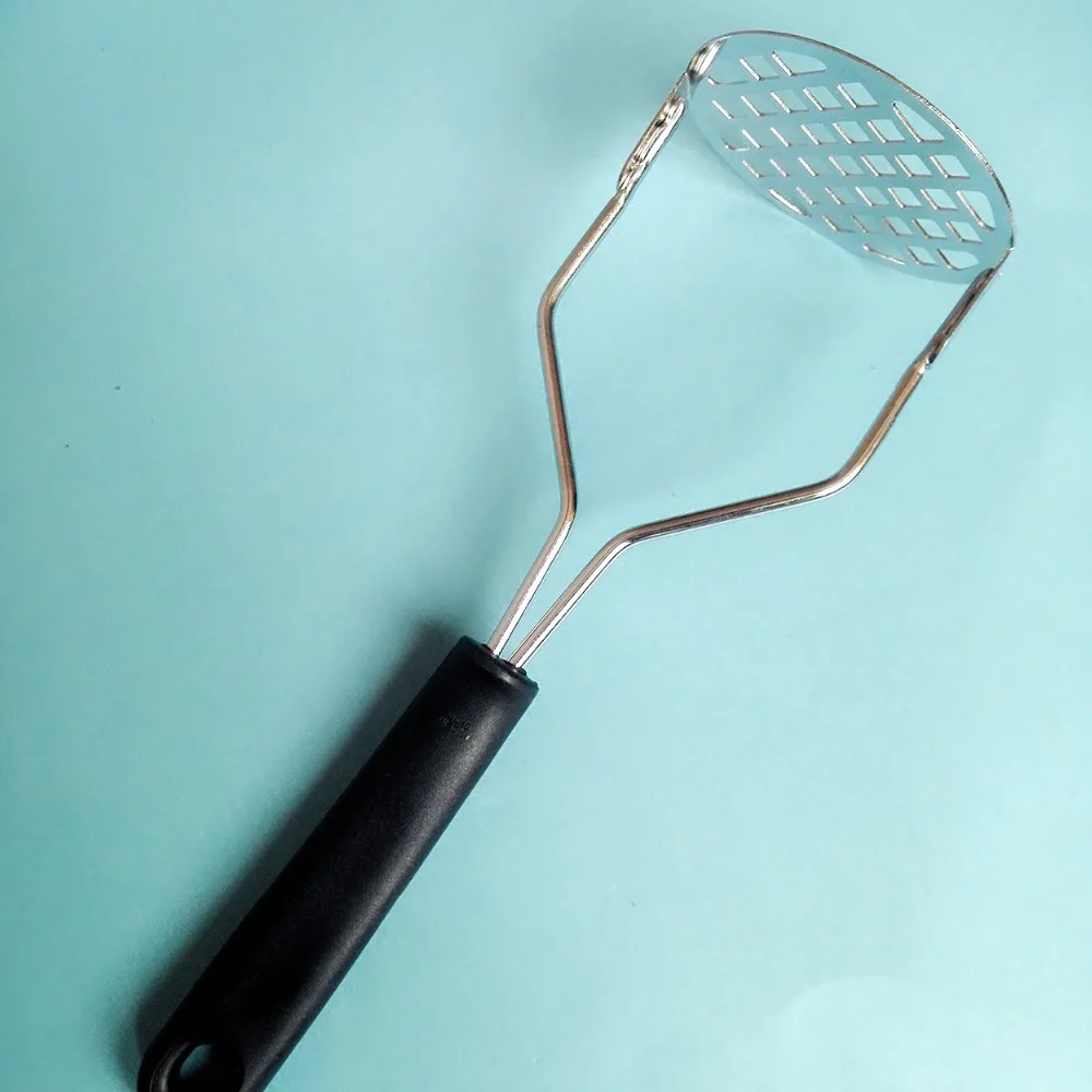 Durable Potato Puree maker Kitchen Supplies Potato Stainless Steel Masher Long Handle Juice tool (4)
