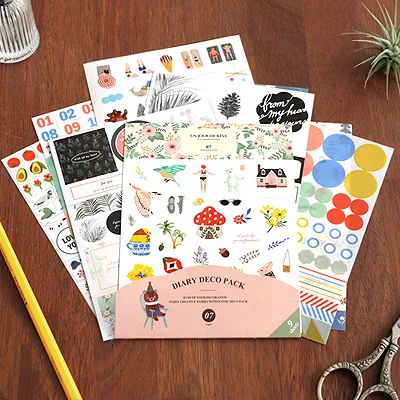 

DIY Colorful iconic 3D kawaii Stickers Diary Planner Journal Note Diary Paper Scrapbooking Albums PhotoTag Funny