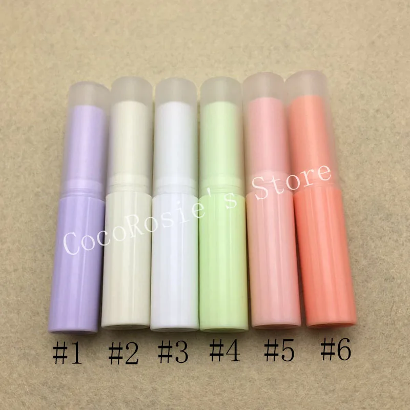 

50PCS Empty colorful lipstick tube Plastic slim lip balm tube 4g Korea style lipstick tube