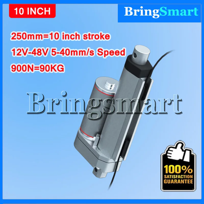

Bringsmart TGA-X 250mm 10 Inch Linear Actuator 12V-48V DC Motor 900N Load Customized Speed 5-35mm/s Manually adjustable stroke