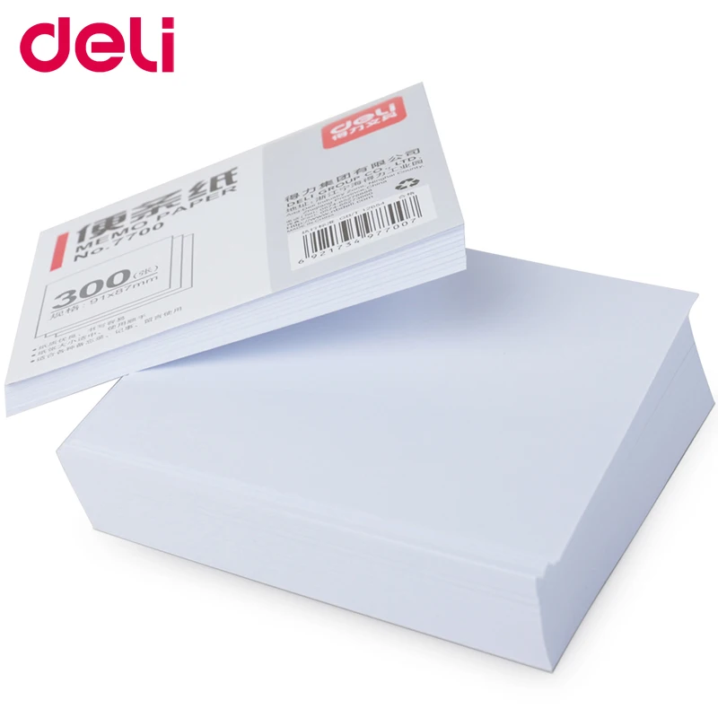 

Deli note paper 300 sheets per set office memo pad white note pad message paper memo paper