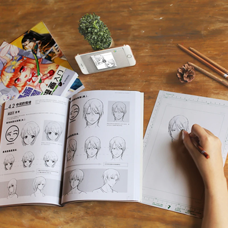 Начинающий ноль на основе комического эскиза техника ввода учебник Q версия персонажа девушка аниме ручная роспись эскиз техника