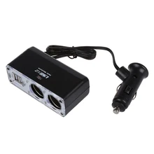 Twin Socket Car Cigarette Charger with 2 USB Port For font b Cell b font font