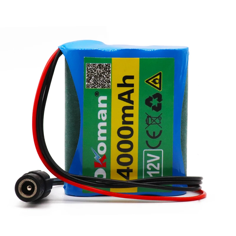 12 V 4000mAh 18650 литий-ионная аккумуляторная батарея для камеры видеонаблюдения 3А батареи+ 12,6 V 1A зарядное устройство