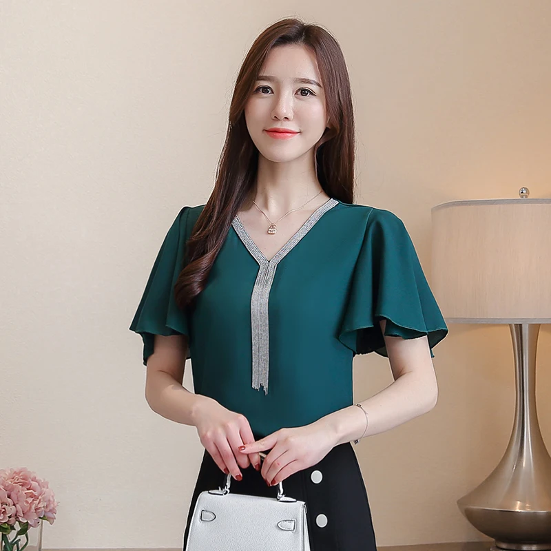 Women Blouse Shirts Summer Chiffon Shirts Tops Female Fashion Korean Office Lady Shirts Elegant Women Plus Size Blouse Tops XXXL Women Blouse Shirts Summer Chiffon Shirts Tops Female Fashion Korean Office Lady Shirts Elegant Women Plus Size Blouse Tops XXXL