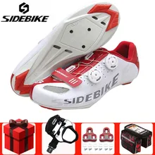 Sidebike/Обувь для шоссейного велоспорта; комплект с педалью; коллекция года; обувь для шоссейного велосипеда; мужские самозакрывающиеся дышащие профессиональные кроссовки для гоночного велосипеда