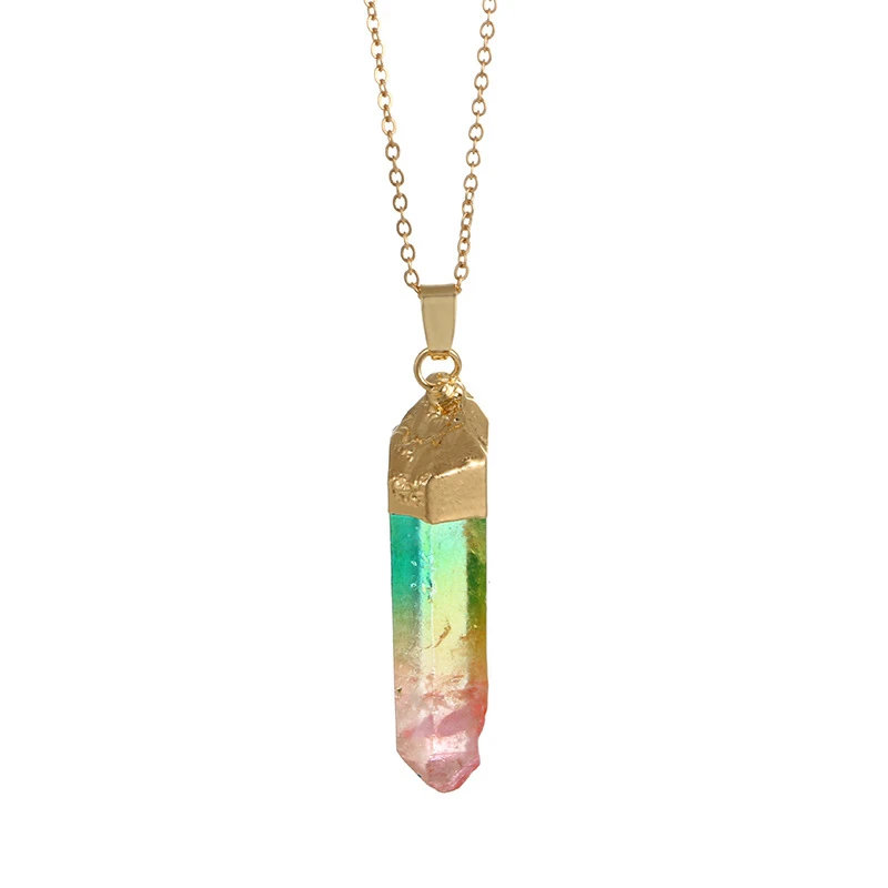 Colorful crystal pendant necklace1