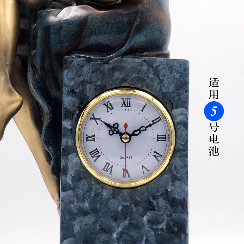  European cerative beauty clock ornaments Large clock The living room bedroom bedside clock Home Fur - 32840347080
