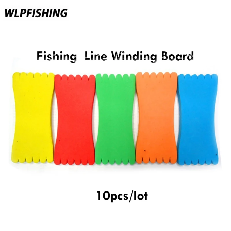 

WLPFISHING 10pcs/lot Fishing Line Winding Board 4.5x10cm 5x12cm EVA Foam Board Fishing Accessory Tackles Send Size 13 Hooks Gift