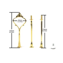 Лидер продаж кекс Свадебные металлические фрукты 3 уровня Малый съемная ручка и Многоуровневое подставка для торта