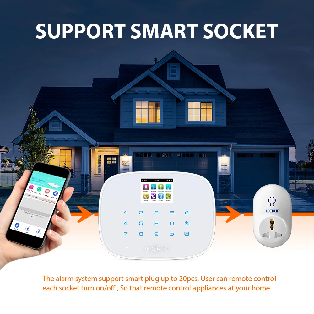 KERUI Новый W193 3g WiFi PSTN GSM домашняя охранная сигнализация костюмы 80 дБ ЖК 2 4 дюймов TFT