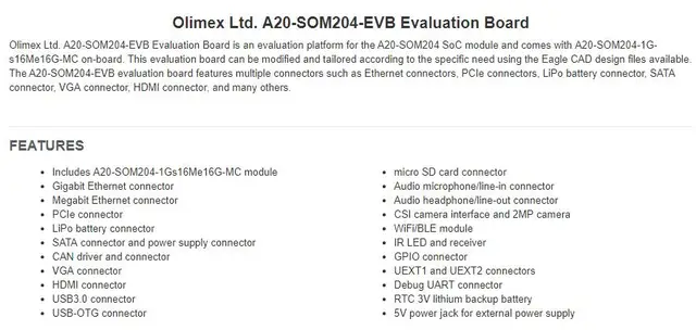 Usb Debugging Otg A20s Pcs X A20-SOM204-EVB ARM Development Board