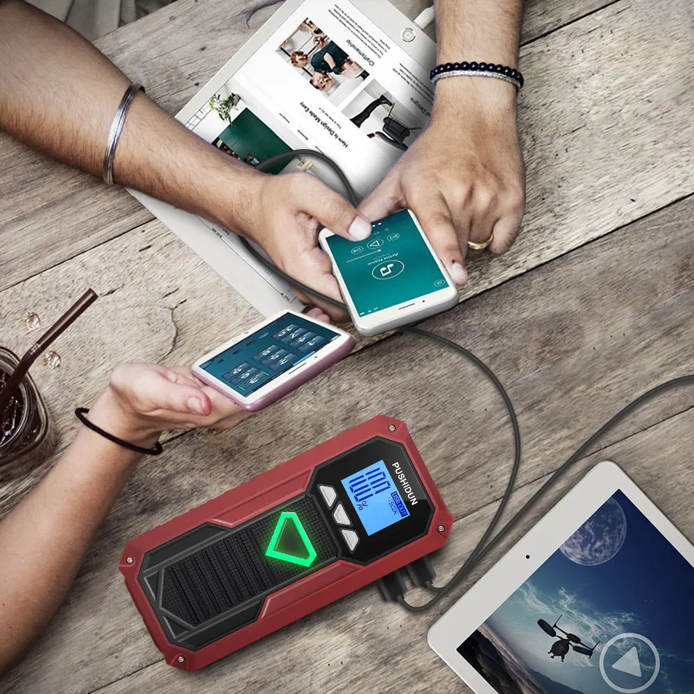 

Jump Starter 4 Batteries for 2.0L Diesel Engine Emergenc Temperature Protection Type-C USB Breathing Light Retro Starting Device