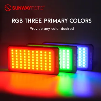 

SUNWAYFOTOT FL-70RGB LED video light for photo Studio photography on Dslr Camera Hotshoe Dimmable for youtobe live stream
