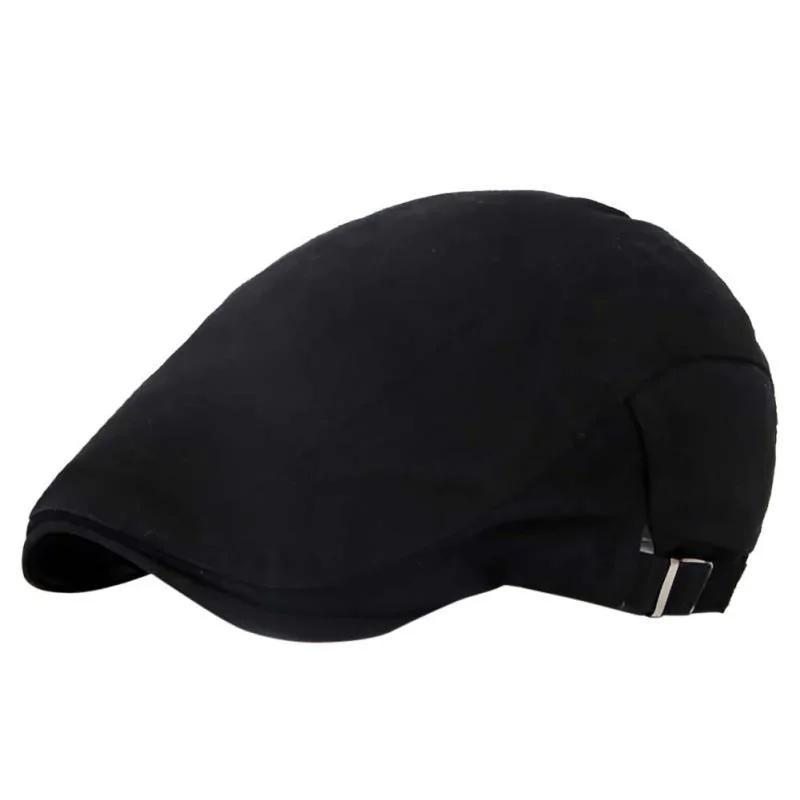 Men Vintage Baker Peaked Hat Linen Cotton Retro Outdoors Golf Beret Flat Cap