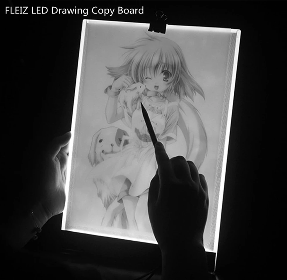

FLEIZ A4 LED Drawing Board USB Art Tracking Board Dimmable Paint Copy Board Digital Tablets Animation Painting Panel Writing Pad