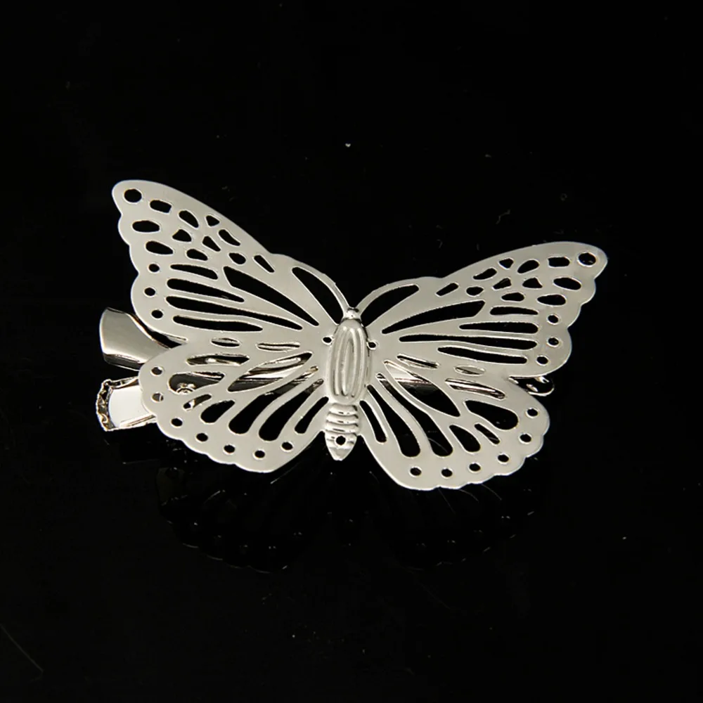 M MISM 1 Pair Cute Hair Clips For Baby Girls Party Golden Butterflies Hair Pins Metal Barrettes Headwear For Hair Accessories