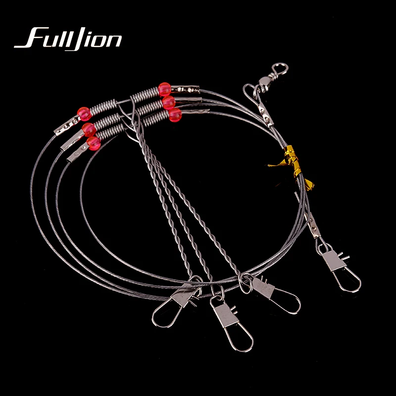 

Fulljion Stainless Steel Fishing Rigs Wire Leader Rope Line Swivel String Hooks Balance Bracket Fishing Tackle Accessories