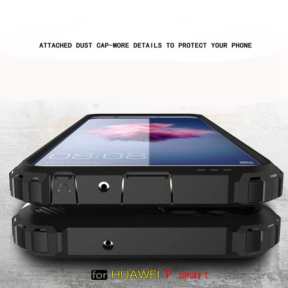 Reaoom for Huawei P Smart Case Heavy Protection Armor Shockproof Silicone Phone Cases Coque for Huawei Enjoy 7S Back Cover Funda (9)
