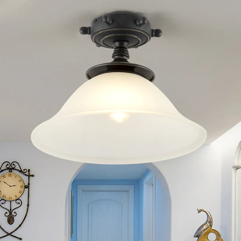 

110V 220V E27 Mediterranean Balcony Ceiling Lamps Simple Restaurant Creative Balcony Small Ceiling Lamps