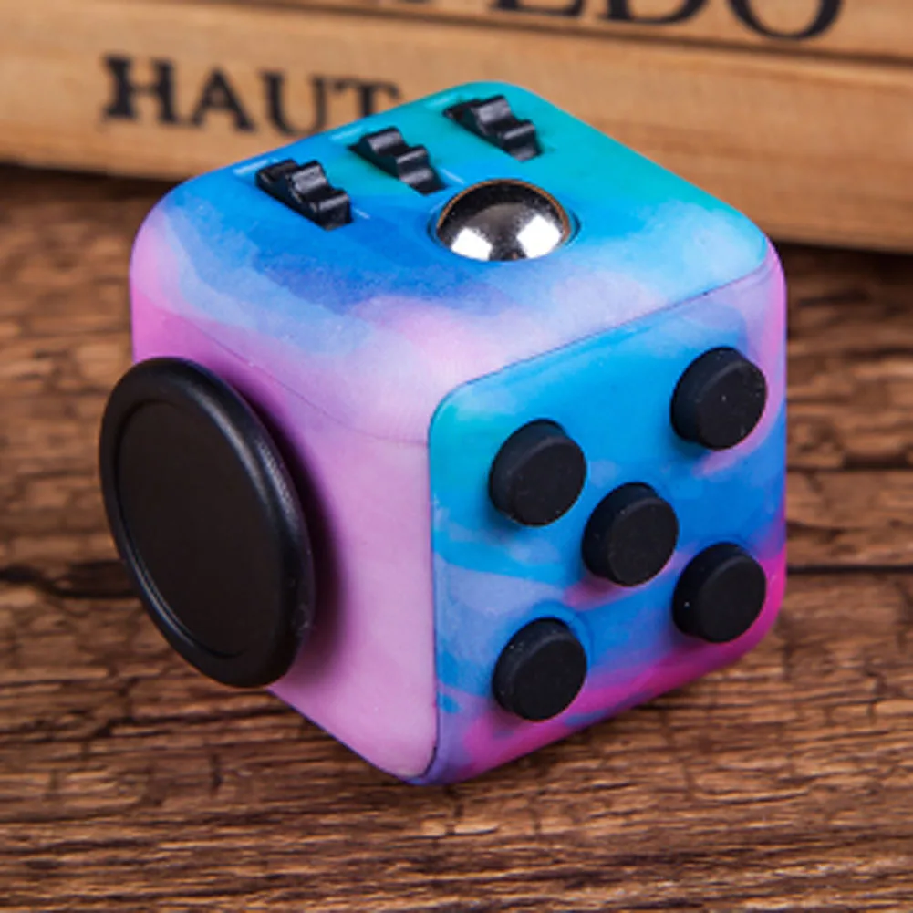 Colorful Fidget Cube Special Camouflage Starry Sky Color Spinner Hand Clickable Ball Puzzles Magic font b