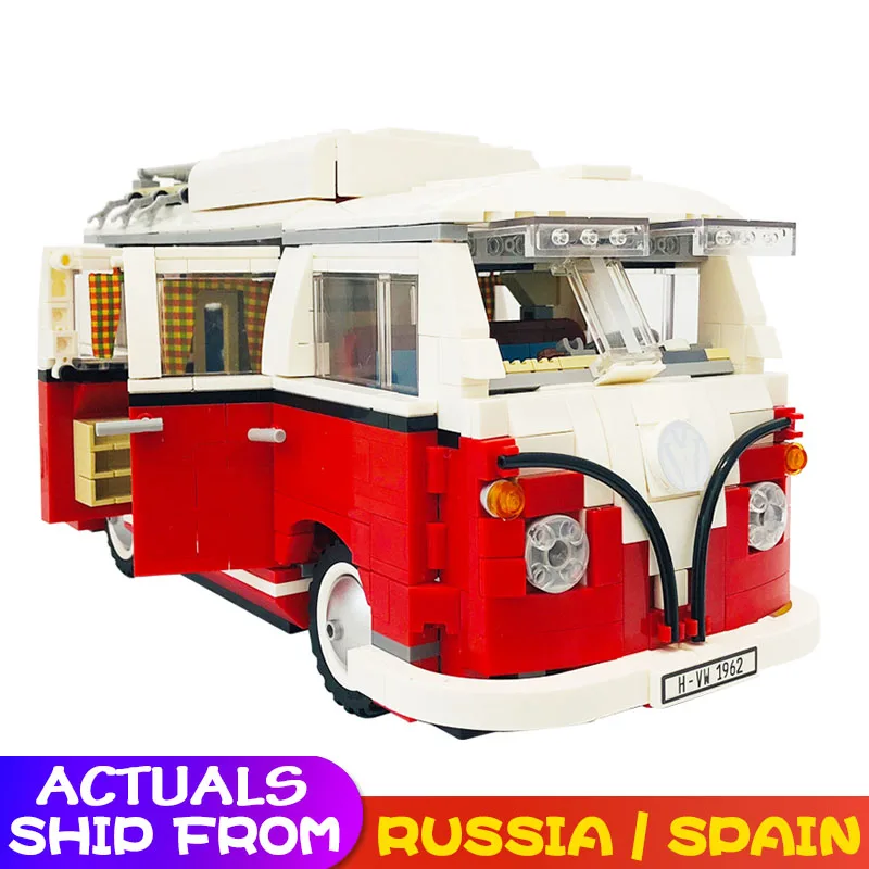 

In Stock Creator T1 Camper Van Technic Building Blocks Toys for Children Compatible 1354pcs