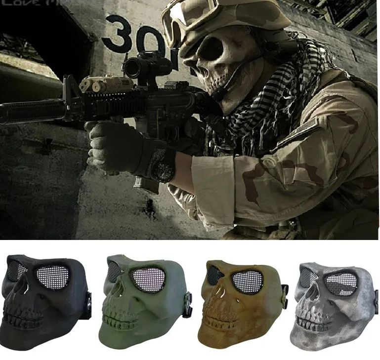 Спецназ CS Косплей Маска США череп маска огневой защиты ТПУ армии двух половин