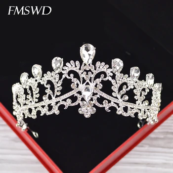

Luxury Baroque Crystal Rhinestone Crown Noble Bride Wedding Jewelry Headdress Goddess Beautiful Photography Hair Accessories