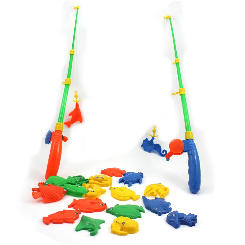 SKFC игрушка для маленьких детей Магнитная рыбалка два стержня+ различные модели рыбы ролевые игры забавная игрушка
