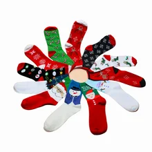 Women’s Snowflake Deer Printed Cotton Casual Socks Ladies Female Girl Men Christmas Gift Hosiery Christmas Element Lovely Socks