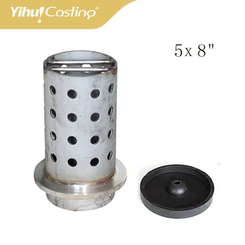 

Small 304 stainless steel 5"*8" Perforation Flask with rubber base, for investment powder holding