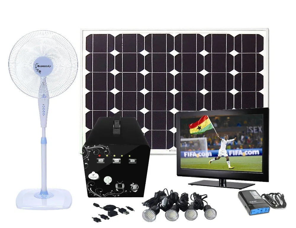 Us 6960 60w Panel Dc Solar Home Lighting System For Dc Tv And Fan Solar Light Kit System In Solar Lamps From Lights Lighting On Aliexpresscom
