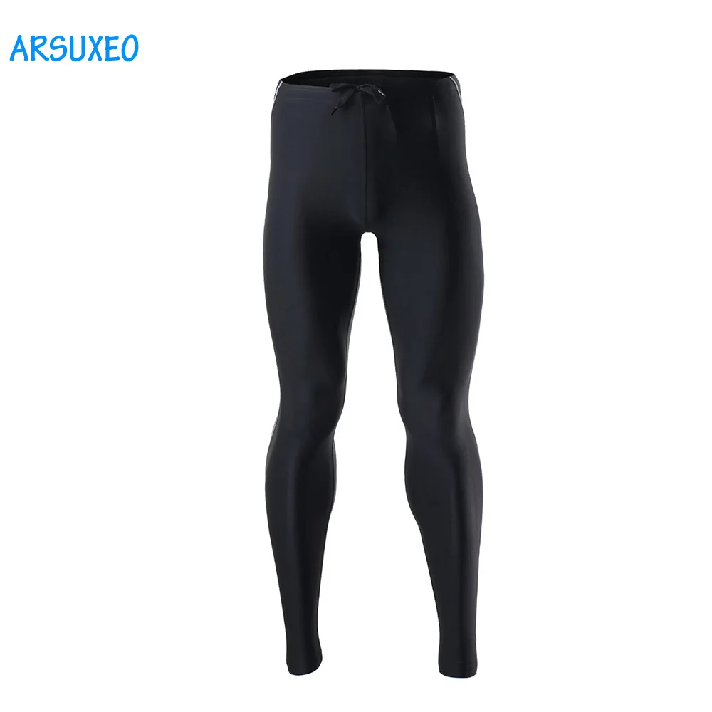 ARSUXEO Men's Sports Compression Tights Running Pants Elastic Tights