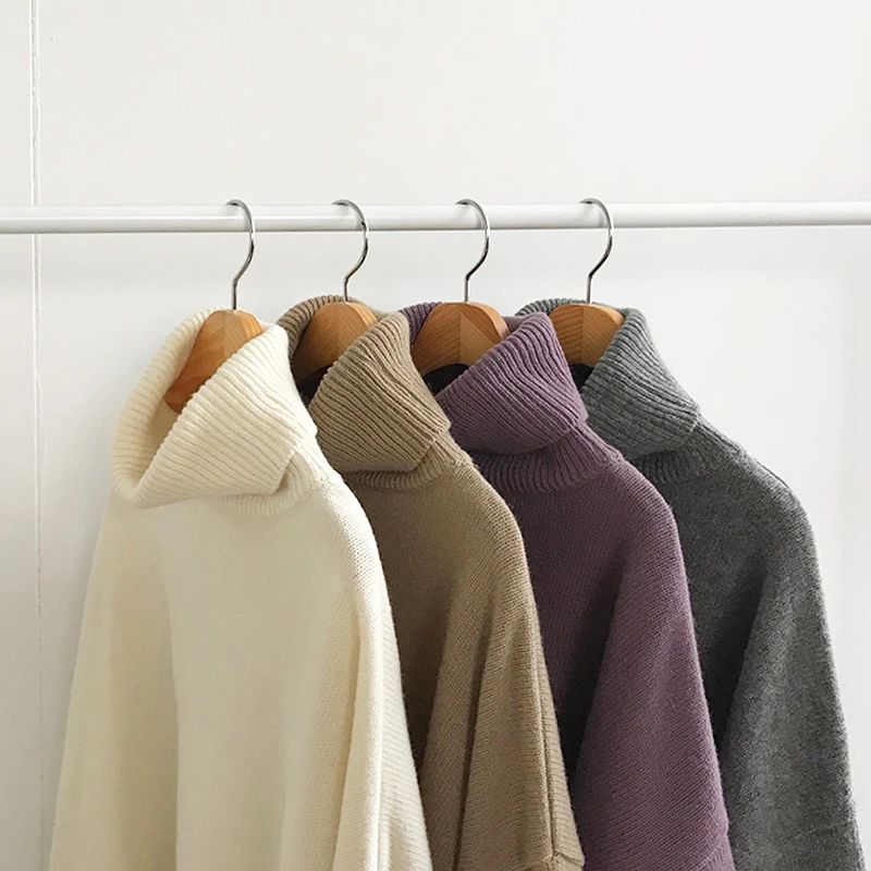

6 colors 2017 autumn and winter korean chic style basic turtleneck sweaters womens sweaters and pullovers (B0936)