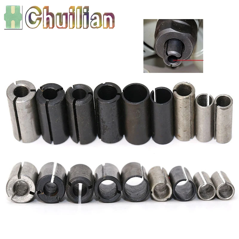 

1pcs High Precision Adapter collet shank CNC router tool Adapters holder 12.7mm change to 6.35mm / 8-6.35/ 8-6 / 12-8mm 6mm size