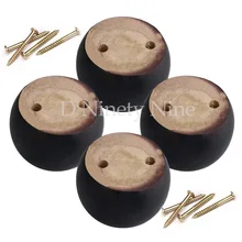 Дубовая древесина 8x8x5 см черная эвкалиптовая деревянная круглая мебель ножки 100 кг вес подшипника для дивана шкафов столы кровать набор из 4