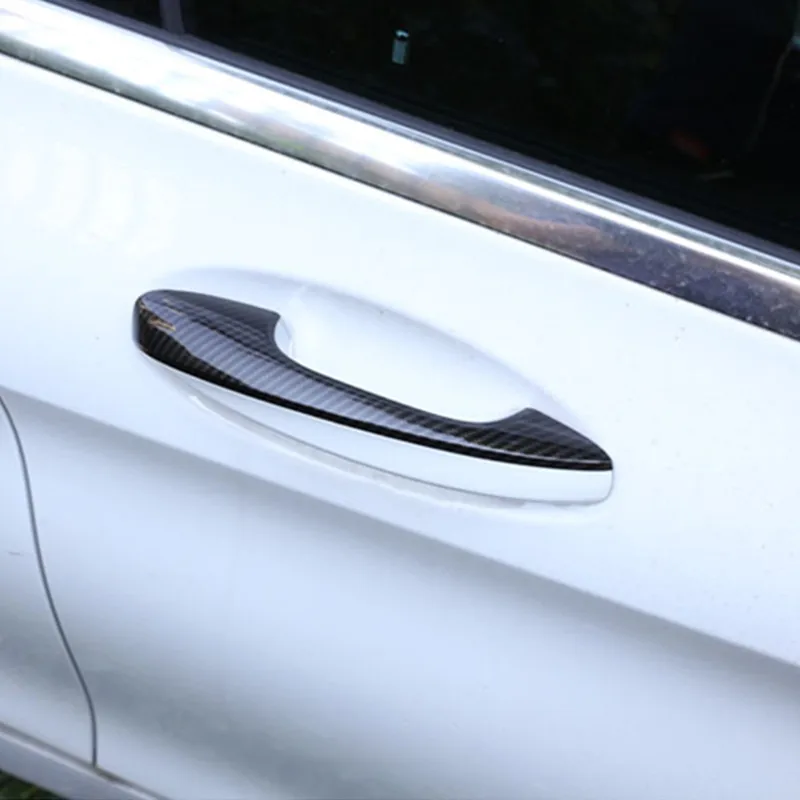 Наружная ручка двери автомобиля декоративная накладка для Mercedes Benz C Class W205 GLC X253 E Class W213-18 LHD ABS наклейки