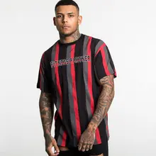 Новинка, Мужская креативная полосатая футболка, летняя свободная футболка с коротким рукавом, мужская повседневная модная хип-хоп футболка, Топы, уличная брендовая одежда