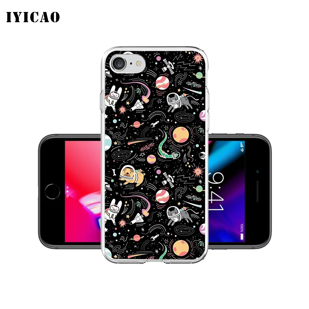 IYICAO niverse Planets Stars Мягкий силиконовый чехол для телефона iPhone X XR XS MAX 6 6s 7 8 Plus 5 5S SE TPU