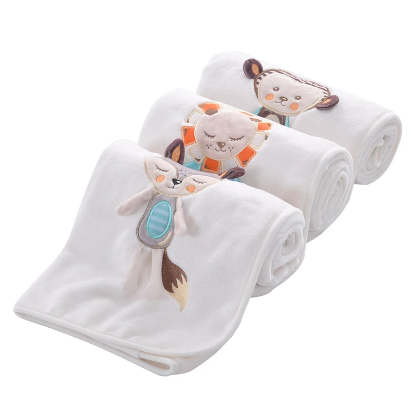Новое Детское одеяло для мальчиков и девочек из кораллового флиса Детские Пеленание вышивать сна Одеяло коляска автомобиль диван