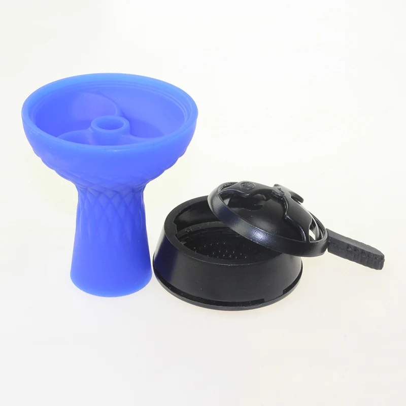 One Silicone Hookah In Shisha Bowl And Black Aluminum Coal Burning