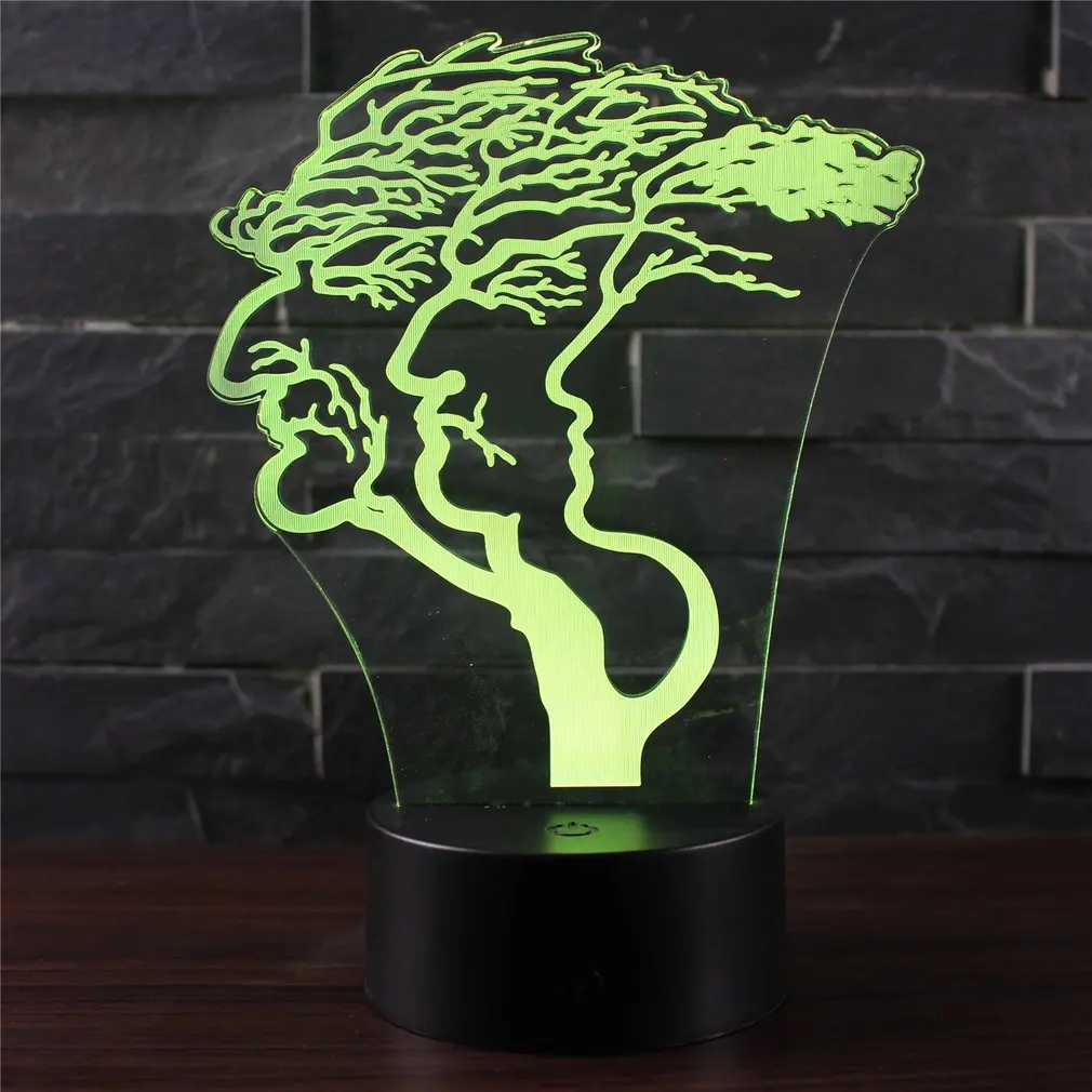 

Abstract Series Touch Base 3D Night Light Home Bedroom Table Night Light Acrylic Panel USB Cable Change Lamp for Kids