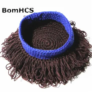 BomHCS Cute Kids' Wig Beanie 100% Handmade Crochet Winter Thick Warm Wigs Hat Curly Hair Caps