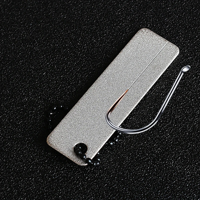 

knife-sharpener 1 Pcs Pocket Diamond Sharpener Stone Steel Sharpener for Outdoor Tools Knife Fish Hook Finger Nail Accessories