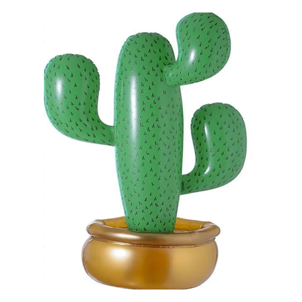 amazing  New Funny 95cm Inflatable Big Cactuses Tree for Beach Sand Toy Kids Balloon Birthday Gift Home Deco