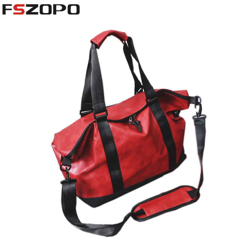 

2018 Pu Leather Gym Male Bag Top Female Sport Shoe Bag for Women Fitness Over the Shoulder Yoga Bag Travel Handbag Multifunctio