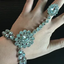 Ручной работы Kundan камни ручной цепи ручной jewellery Panja палец браслет