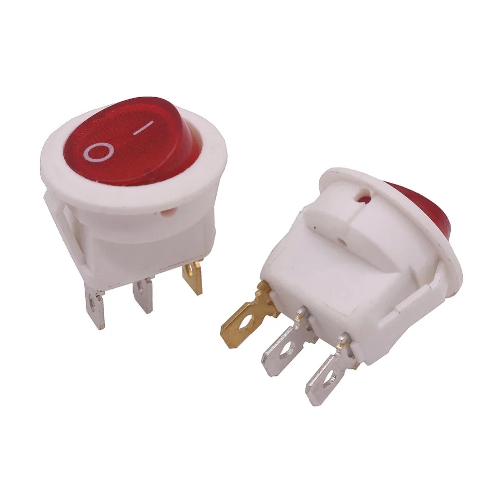 Wholesale 20 Pcs 3 Pin 10A 125V 6A 250V AC Switch 23*23*25mm Round