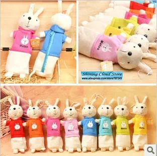 

Free ship!1lot=16 pc!cute rabbit pencil bag / stationery bag /pen storage Cosmetic bag/creative school supplies