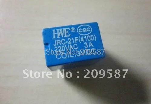 

10pcs Miniature PCB Relay JRC-21F 4100 DC 12V 2A 6 Pins